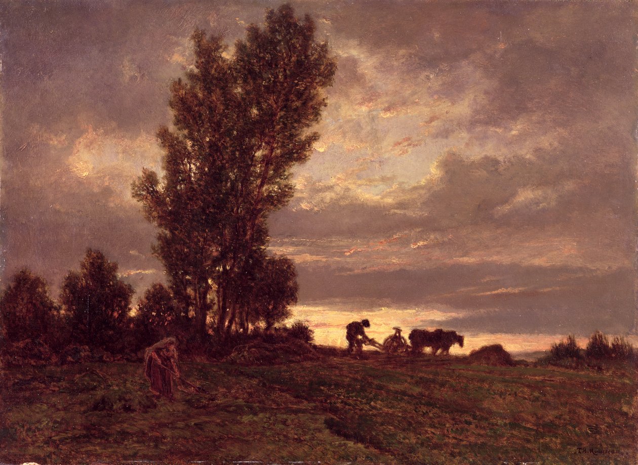 Paysage avec un Laboureur - Pierre Etienne Theodore Rousseau
