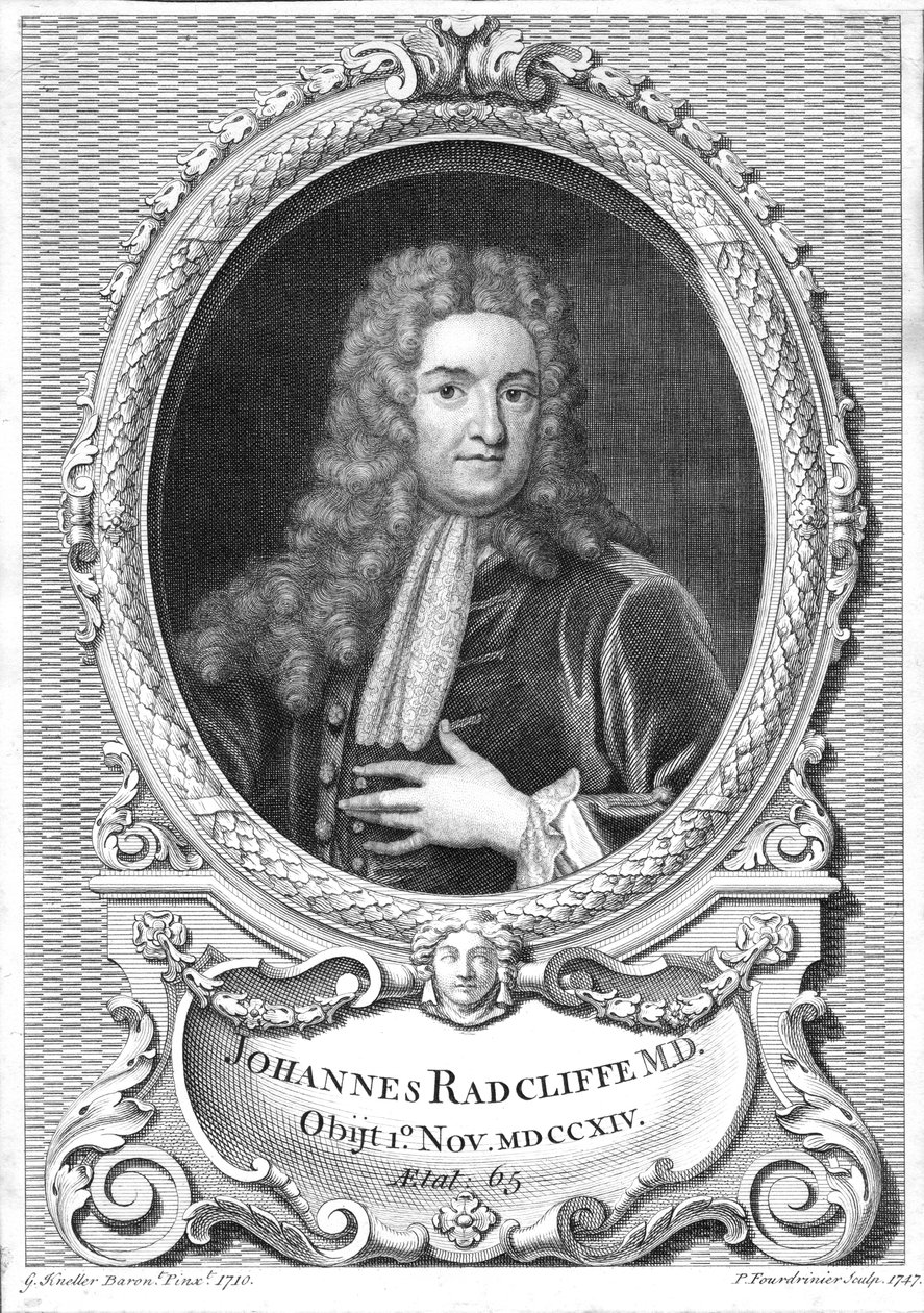 John Radcliffe, médecin anglais, 1747 - Pierre Fourdrinier