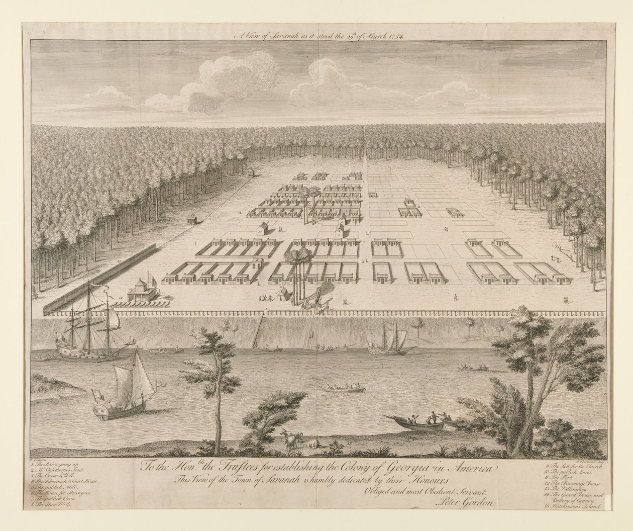 Vue de Savannah - Pierre Fourdrinier