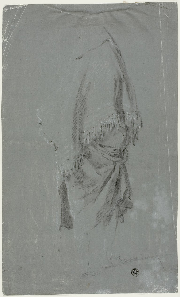 Femme en Châle Vue de Dos - Pierre Jacques Volaire