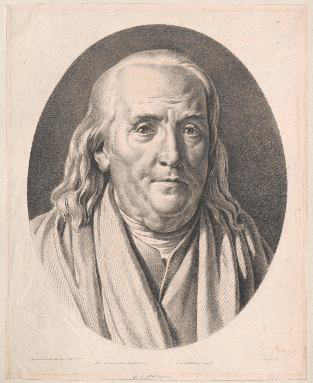Nicolas Malebranche (gravure) - Pierre Michel Alix