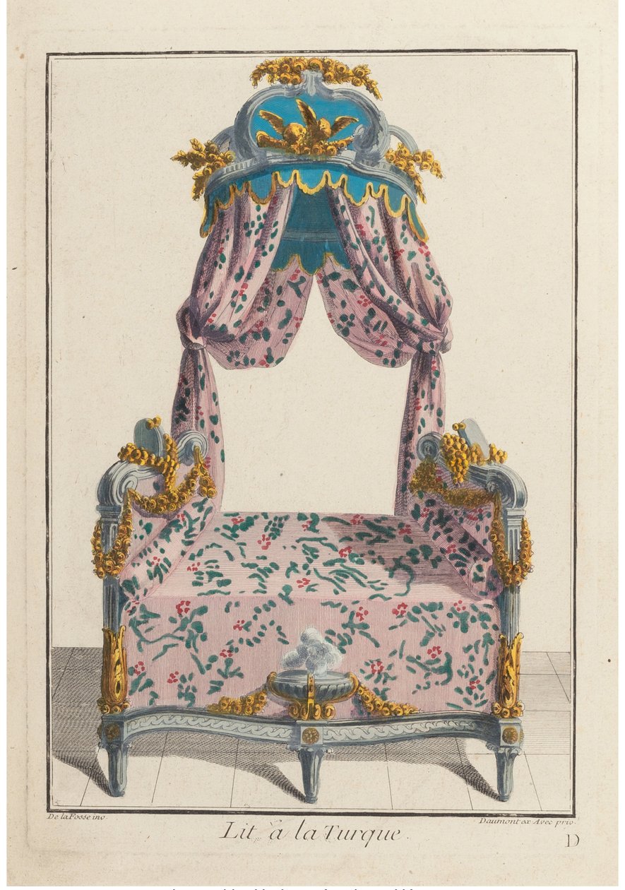 Lit à la Turque, vers 1788 - Pierre de La Mesangere