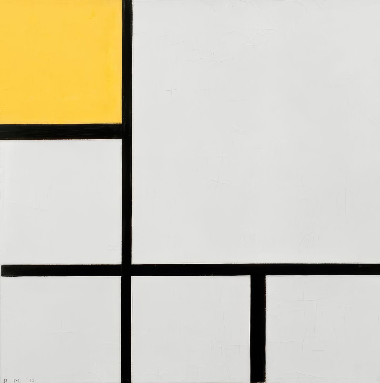 Composition No. I; Composition avec jaune - Piet Mondrian