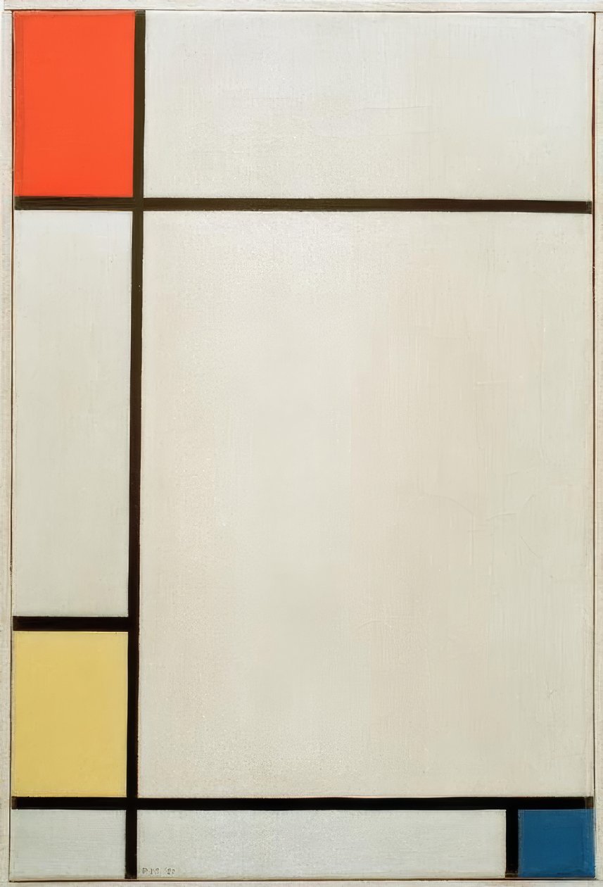 Composition n° III; Composition avec rouge, jaune et bleu - Piet Mondrian