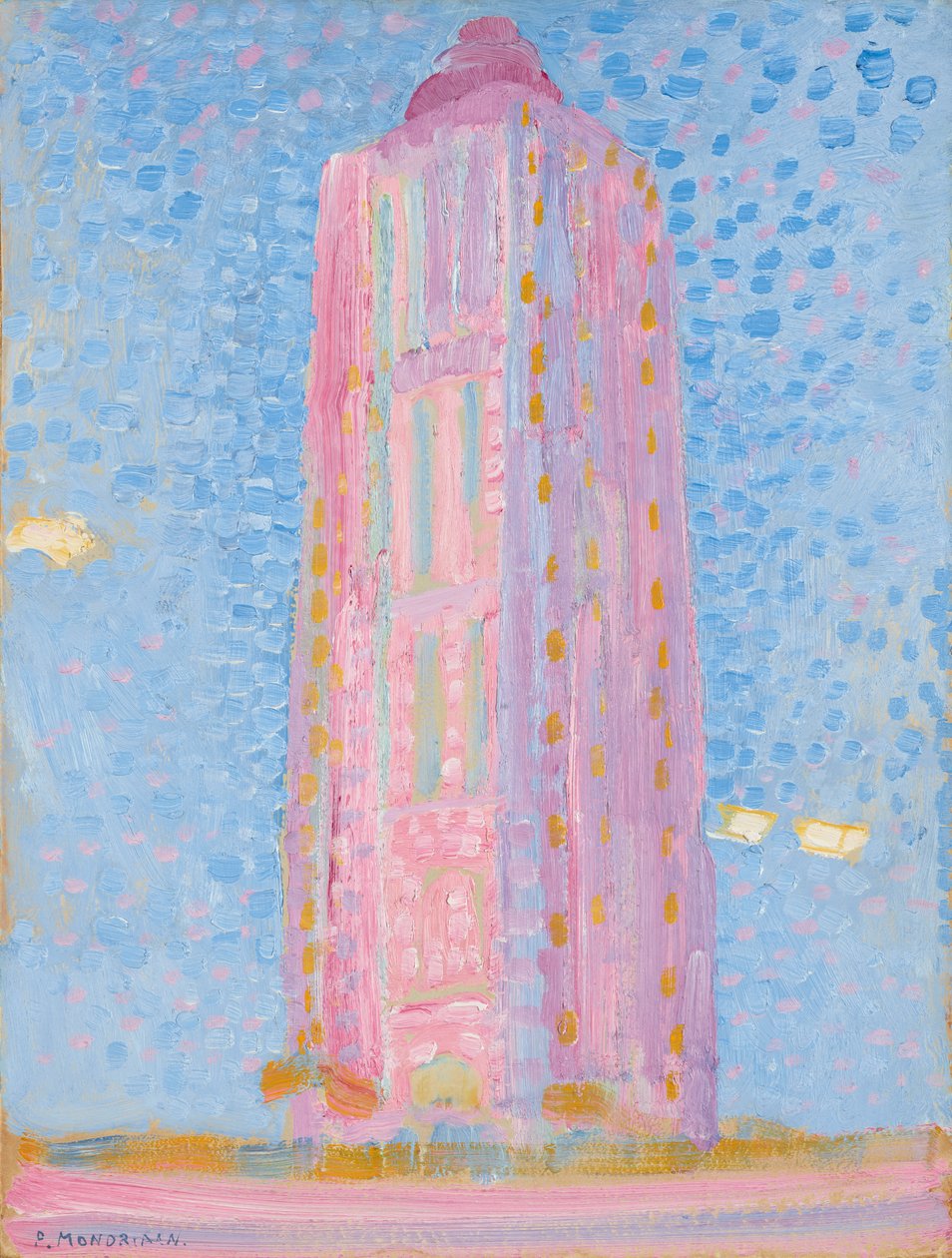Phare à Westkapelle en rose, 1909 - Piet Mondrian