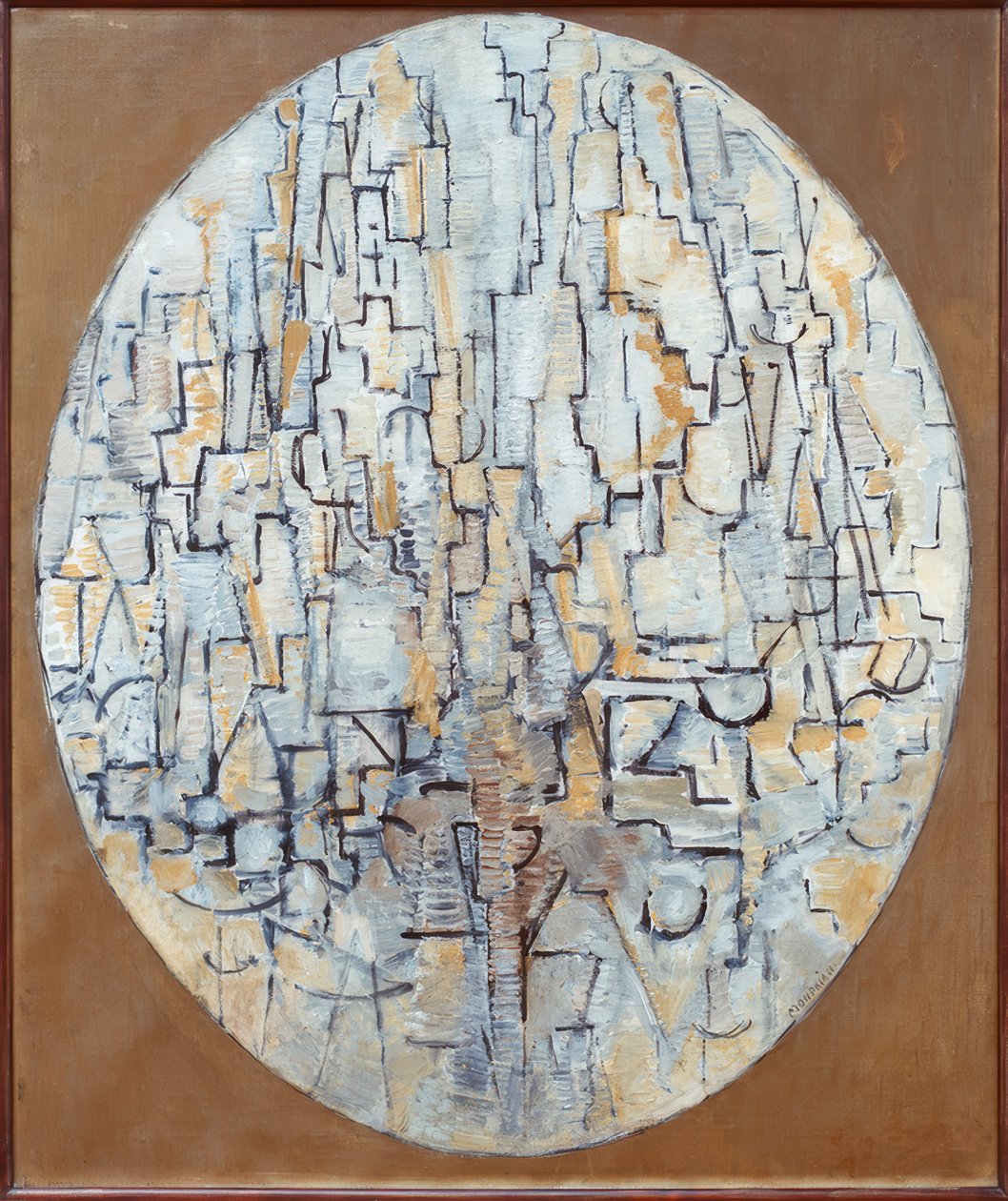 Tableau n° 3; Composition en ovale - Piet Mondrian