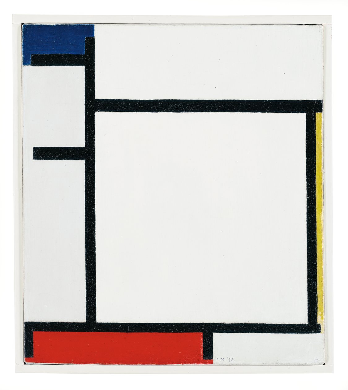 Composition avec bleu, jaune, rouge et gris - Piet Mondrian