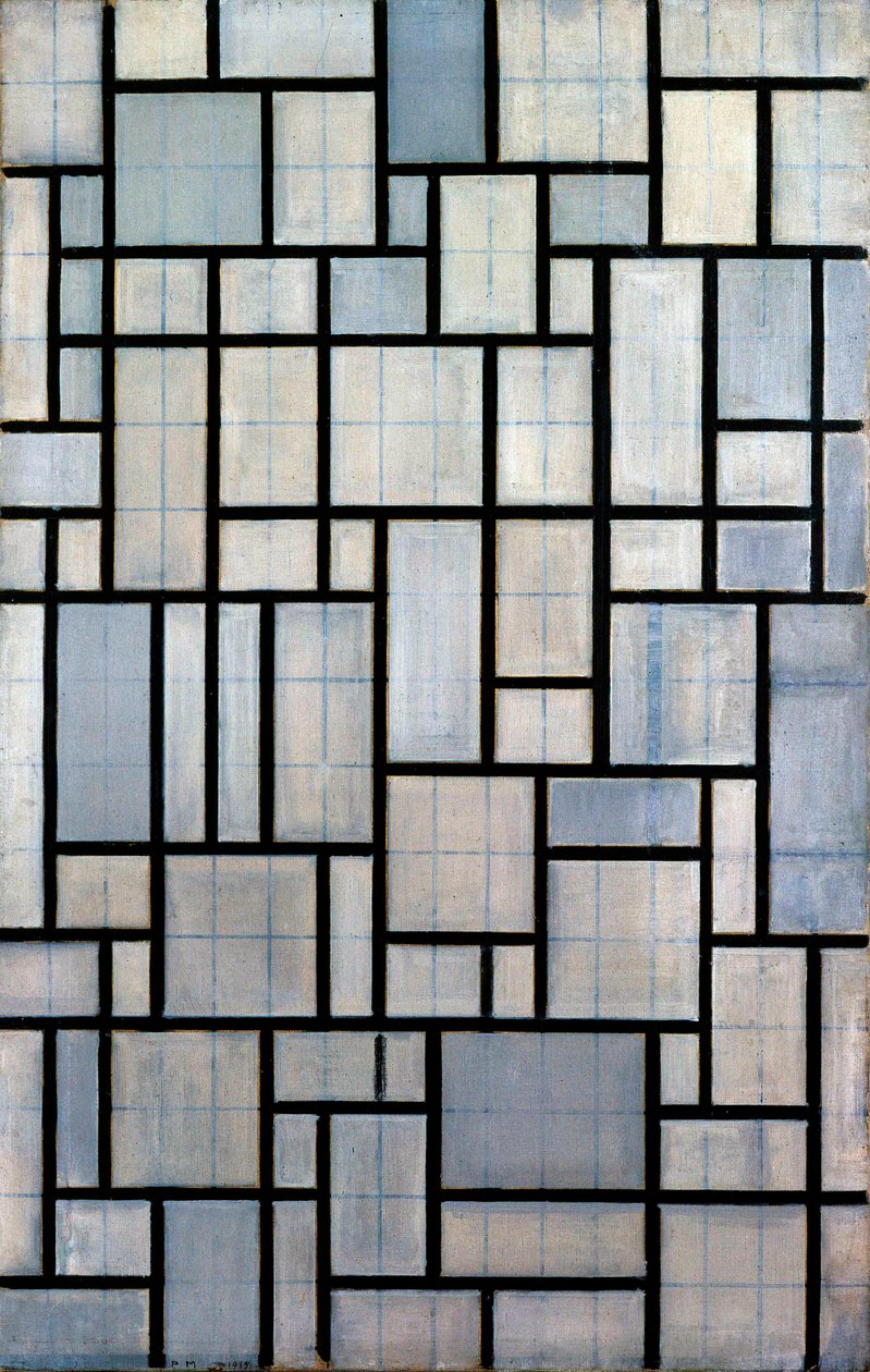 Composition avec grille 2, 1915 - Piet Mondrian