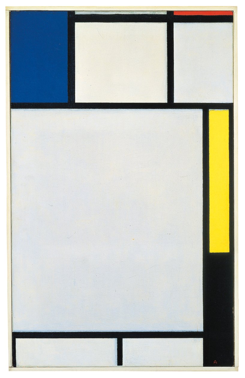 Composition avec bleu, rouge, jaune et noir - Piet Mondrian