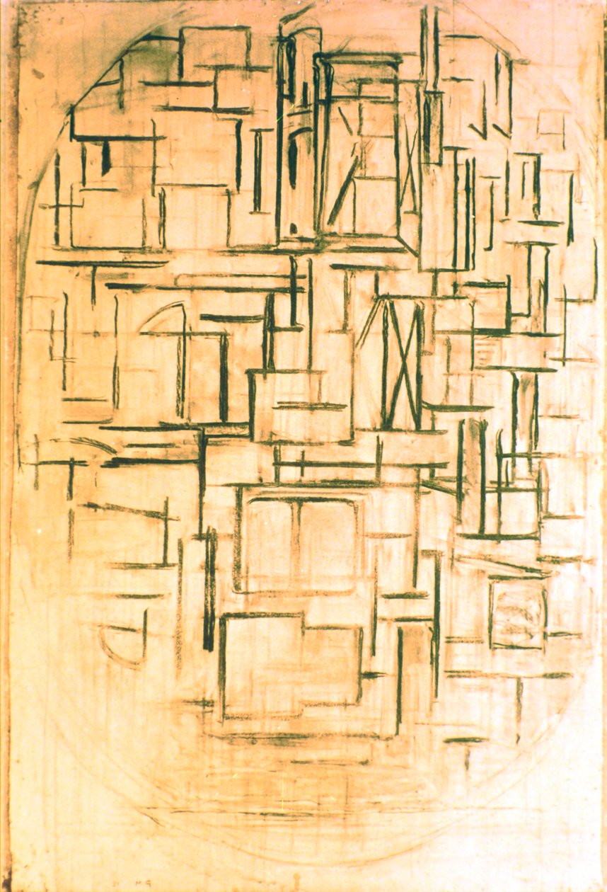 Composition ovale sans titre 1914 - Piet Mondrian