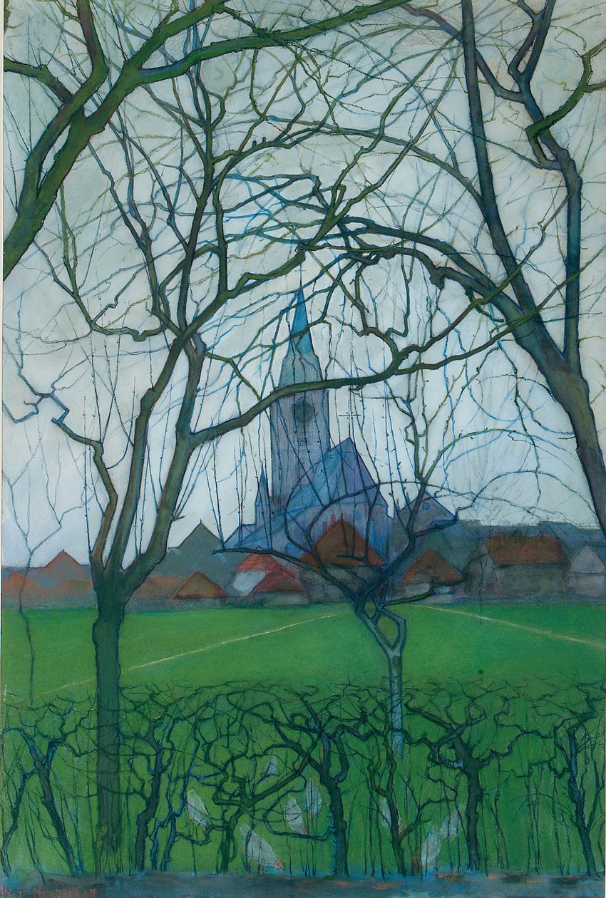 Église de village - Piet Mondrian