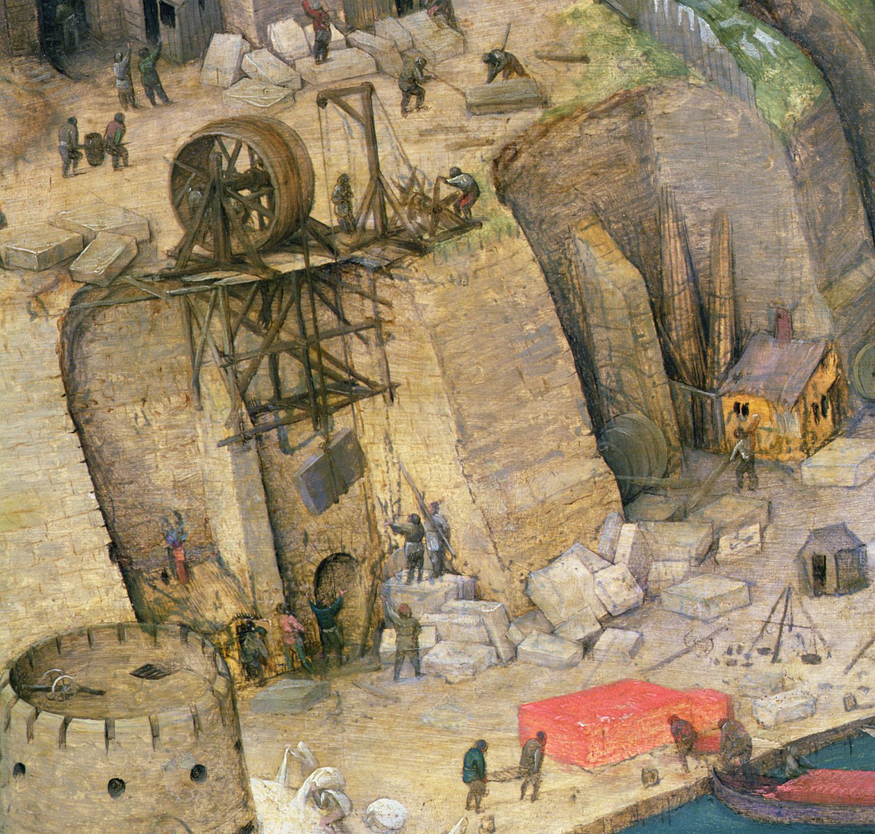 La tour de Babel, détail des travaux de construction, 1563 (détail) - Pieter Bruegel the Elder