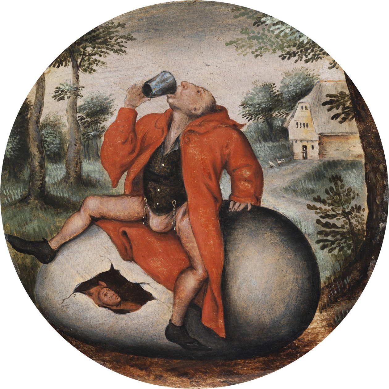 Ivrogne sur un œuf - Pieter Brueghel the Younger