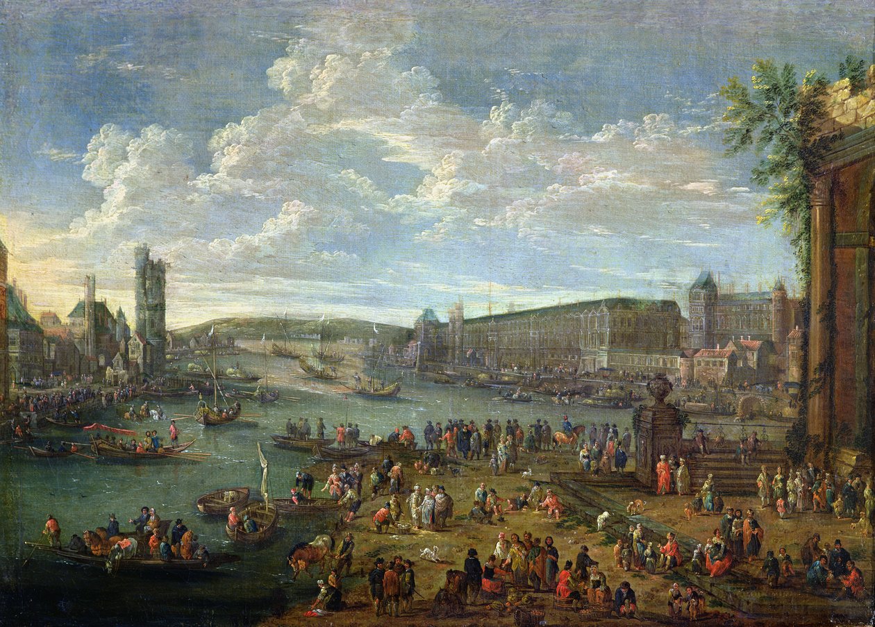 Vue du Louvre et de la Tour de Nesles depuis l