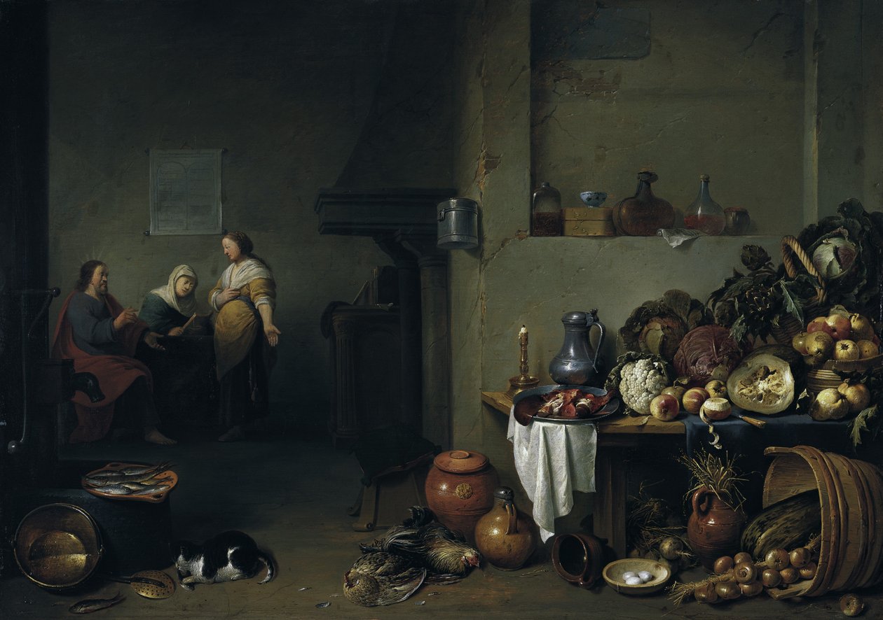 Christ chez Marie et Marthe - Pieter de Bloot