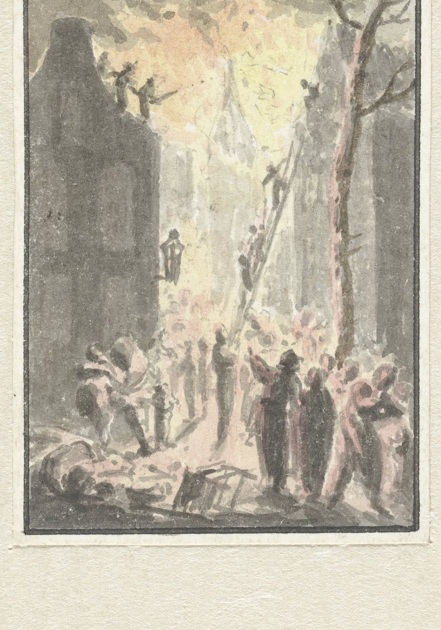 Incendie dans une maison - Pieter Bartholomeusz. Barbiers