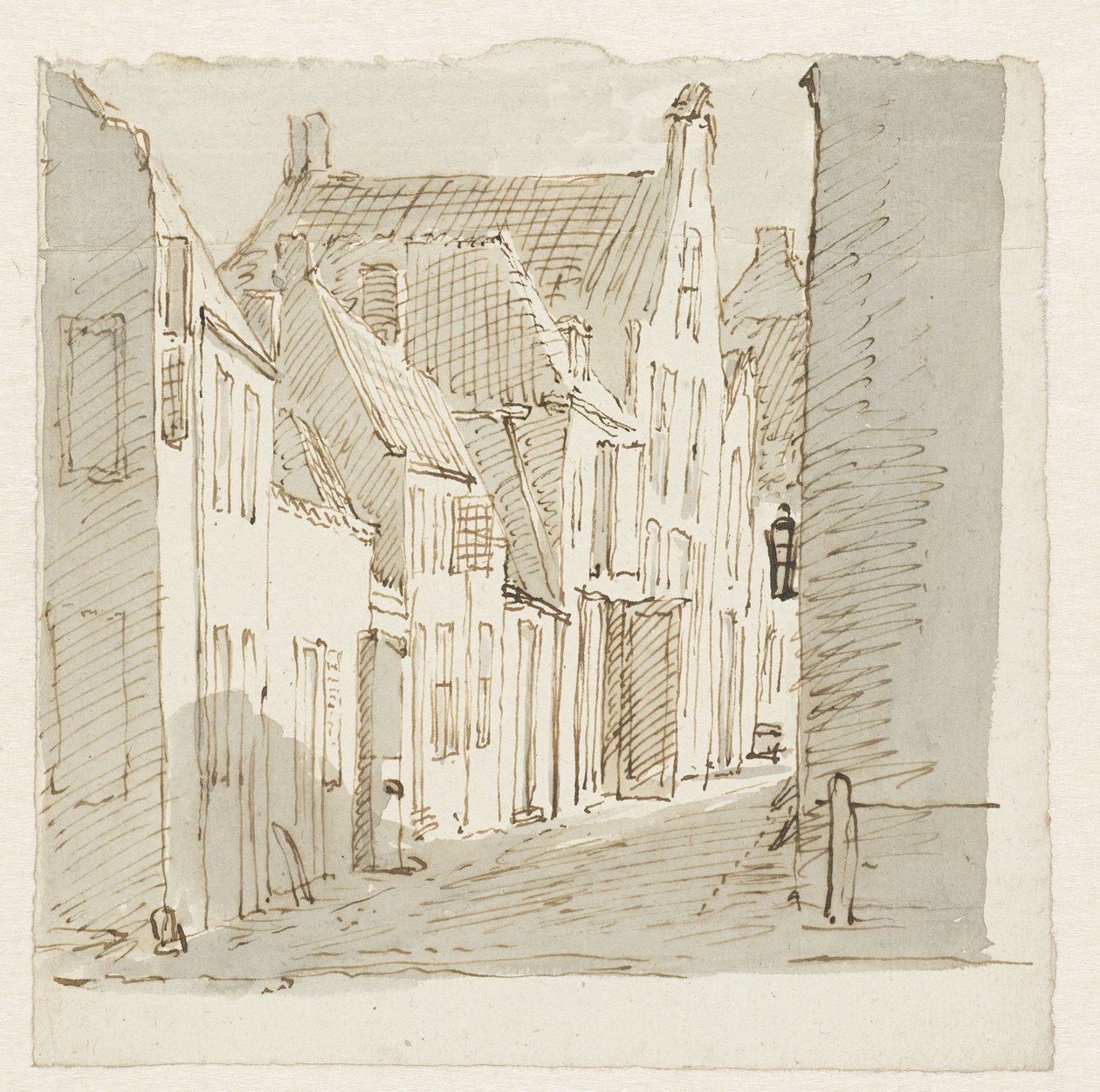 Vue de rue - Pieter Bartholomeusz. Barbiers