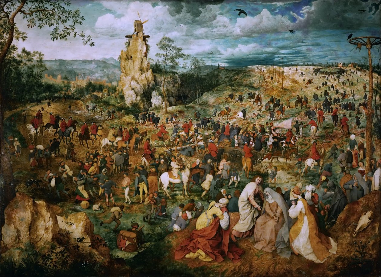 La procession vers le Calvaire - Pieter Brueghel the Elder