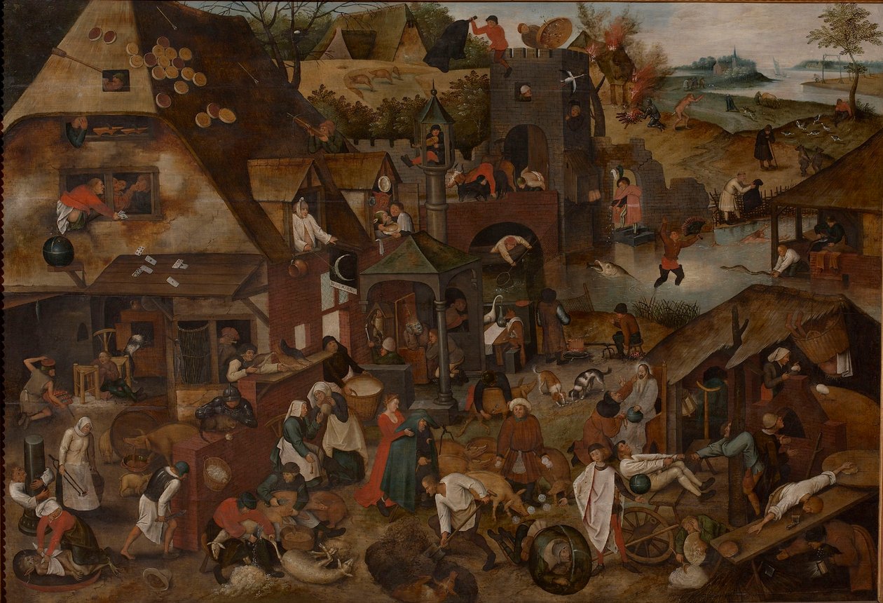 Proverbes flamands, 1607 - Pieter Brueghel the Younger