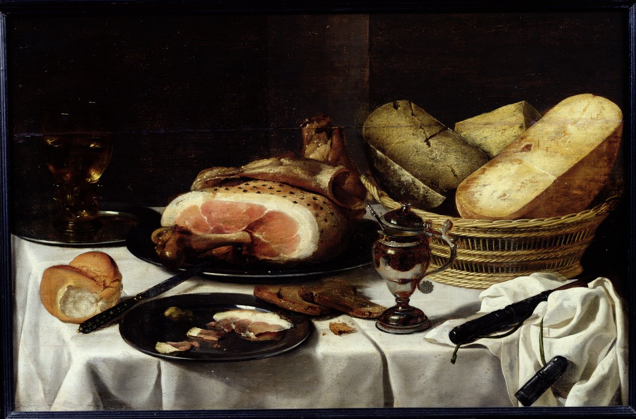 Nature morte avec jambon - Pieter Claesz