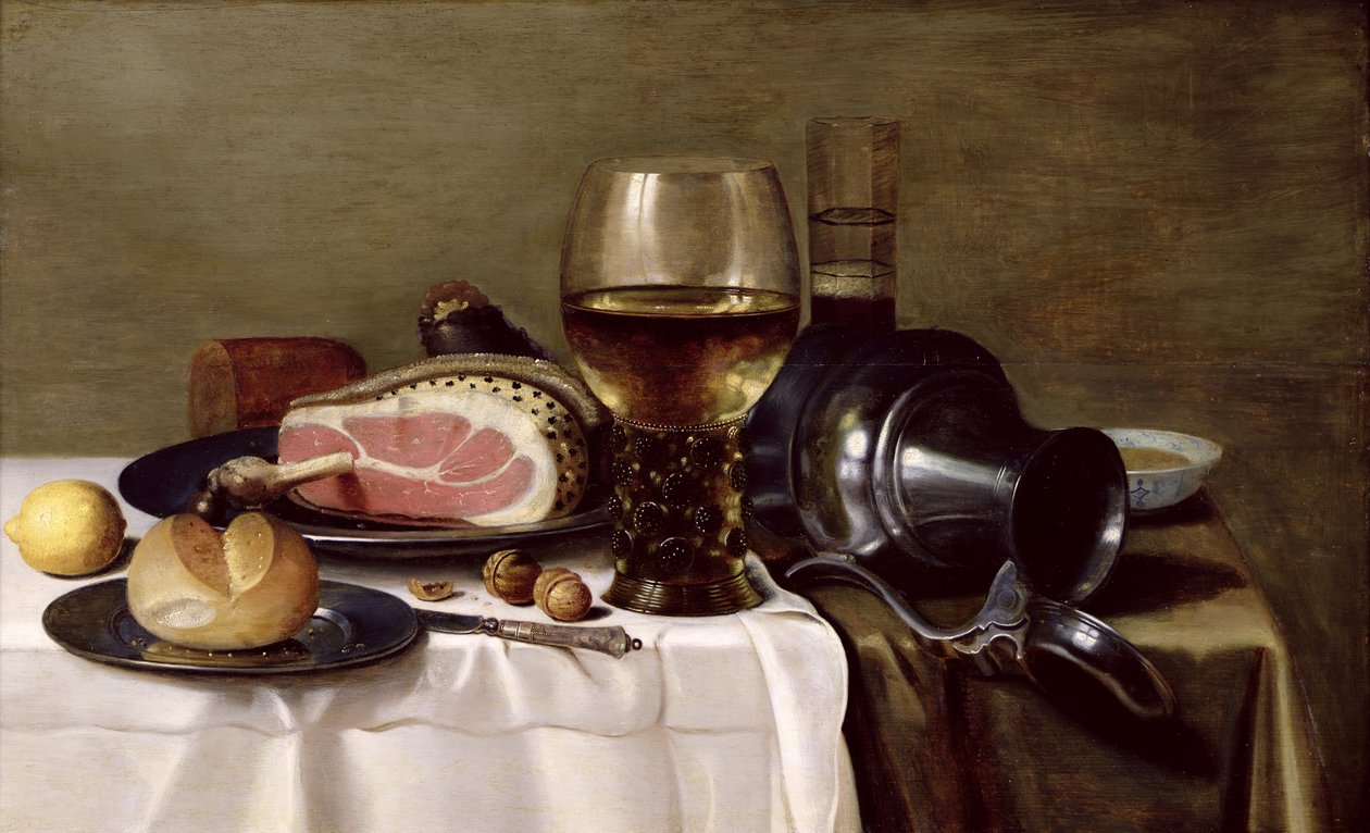 Nature morte avec jambon - Pieter Claesz