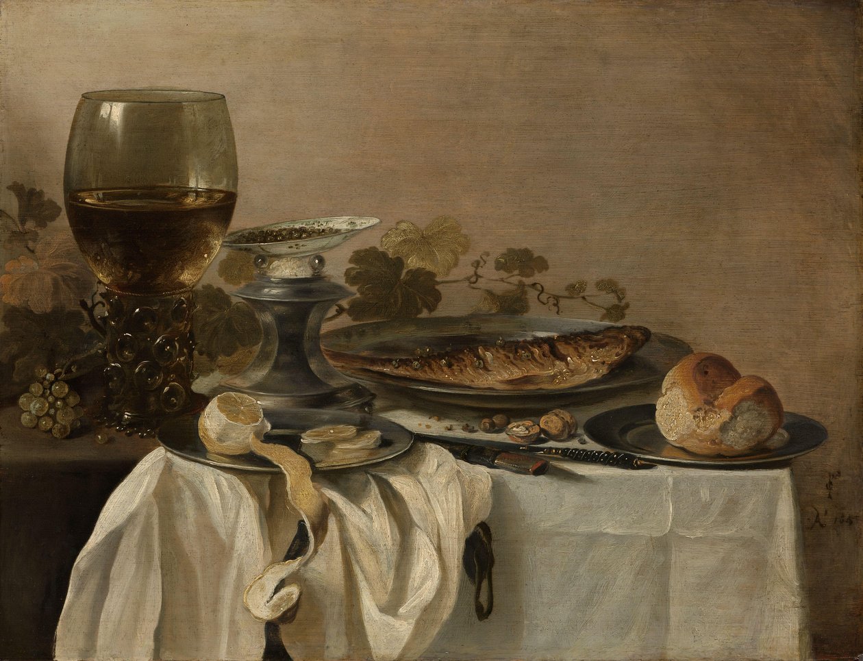 Nature morte avec un poisson - Pieter Claesz