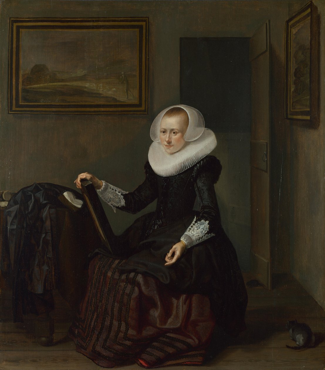 Une femme tenant un miroir, 1625 - Pieter Codde