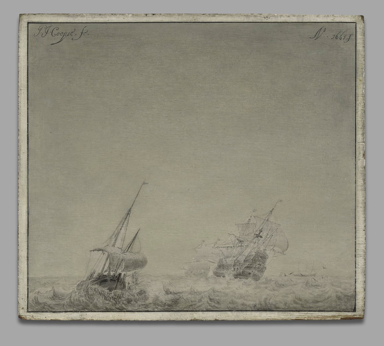 Une mer orageuse - Pieter Coopse