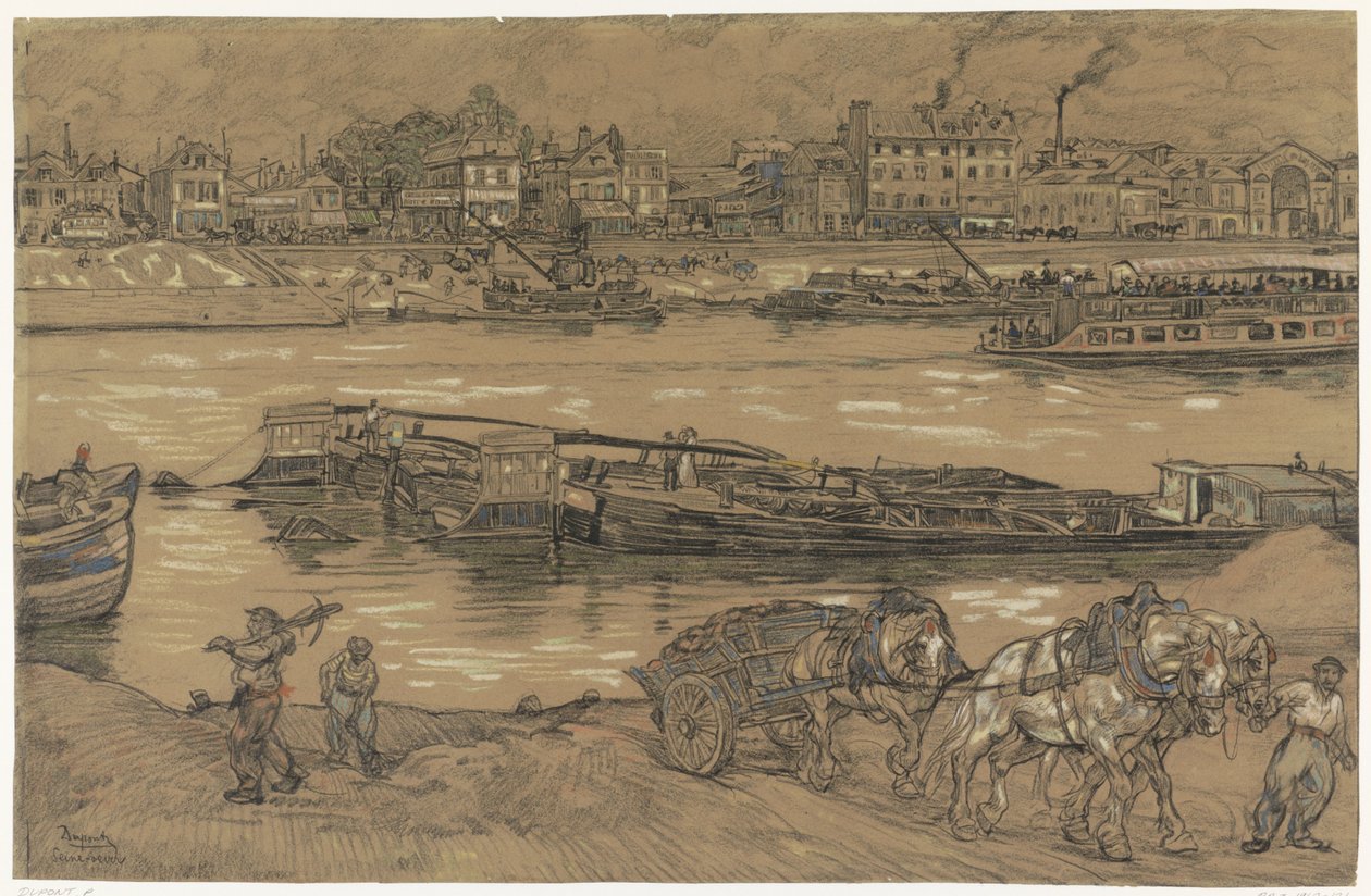 Vue sur la rive de la Seine - Pieter Dupont