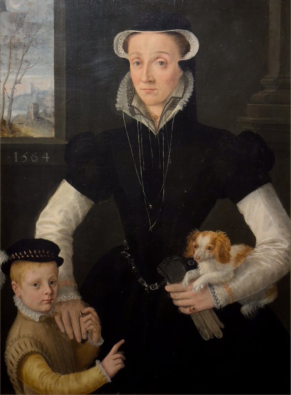 Veuve avec son fils - Pieter Jansz. (manner of) Pourbus