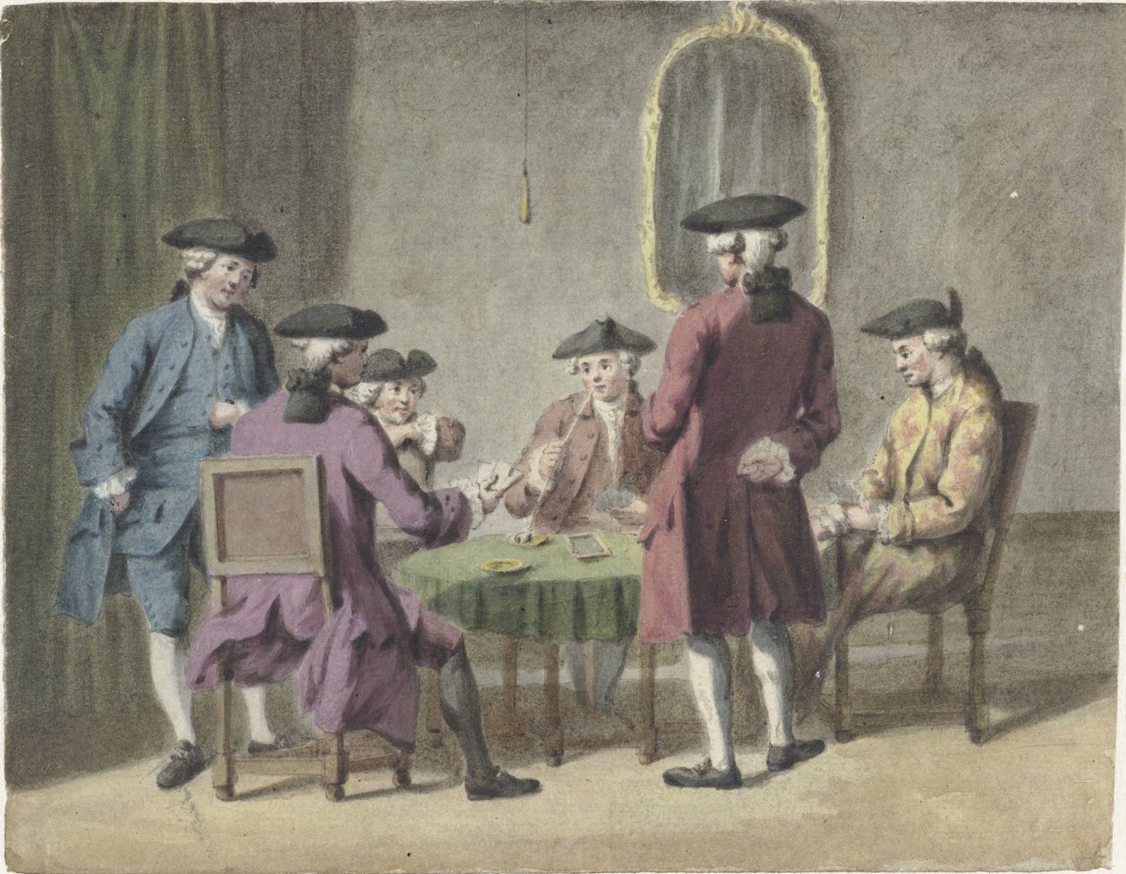 Hommes jouant aux cartes à l
