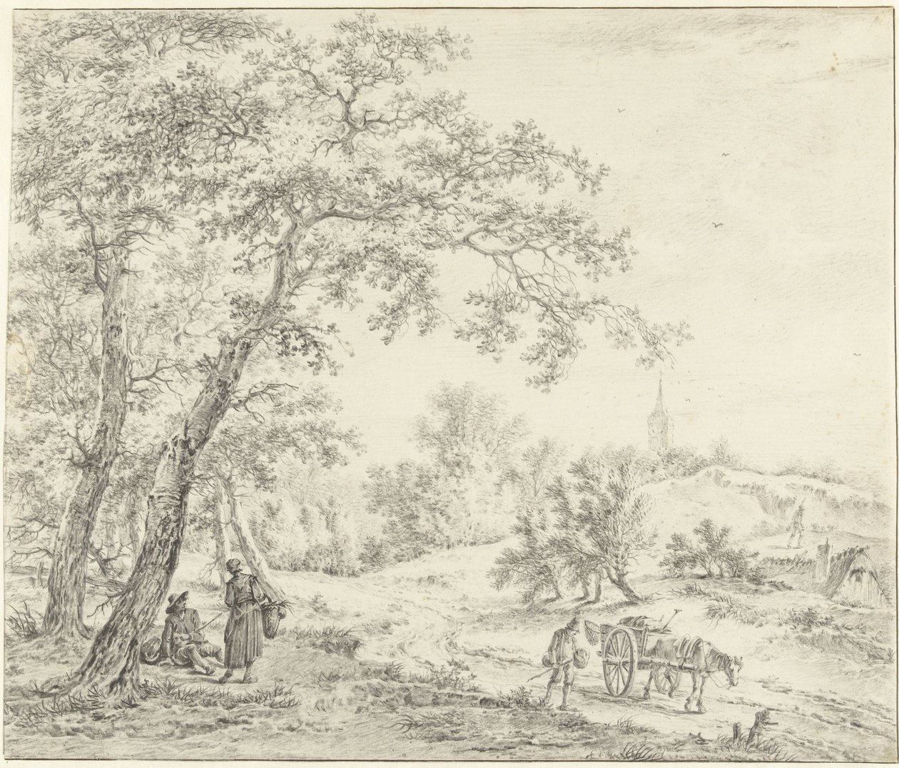 Paysage de Hollande du Nord (Egmond vers Castricum?) - Pieter Pietersz. Barbiers