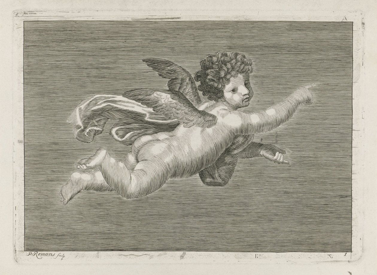 Putto pointant - Pieter Romans