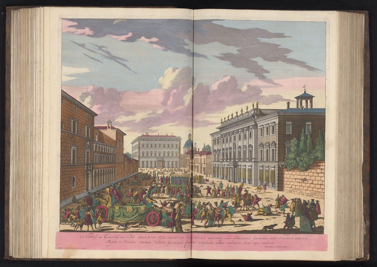 Festivités dans la rue à Rome - Pieter Schenk (I)