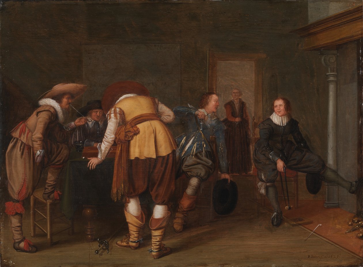 Les joueurs de jeux de société - Pieter Symonsz Potter