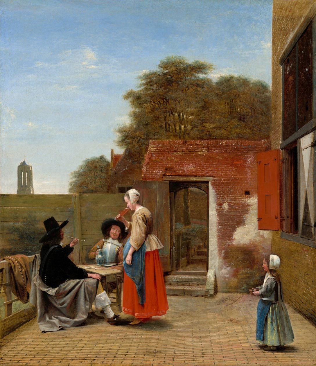 Une cour hollandaise, 1658-1660 - Pieter de Hooch