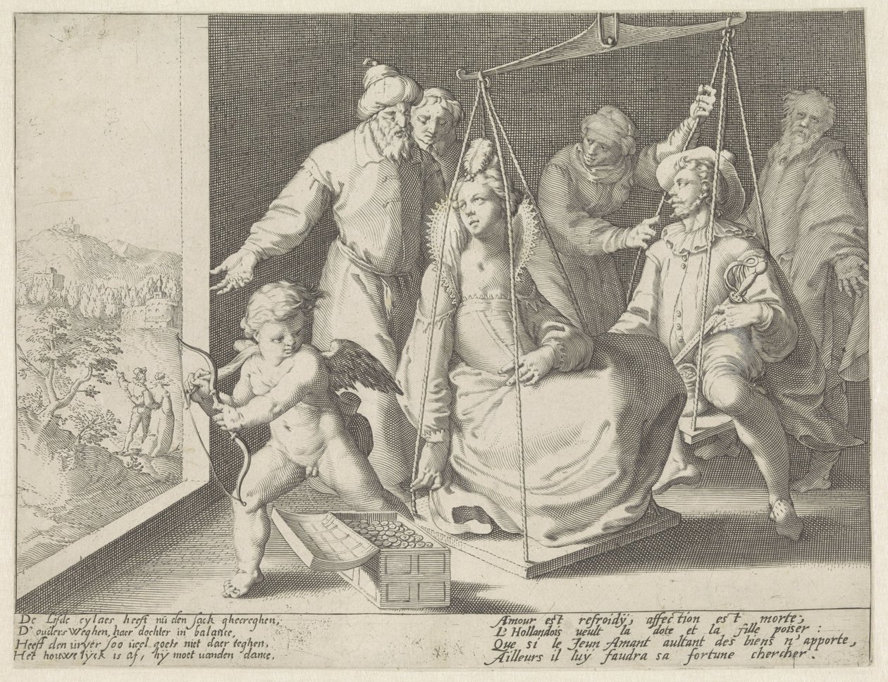 La balance nuptiale - Pieter de Jode (I) (attributed to)