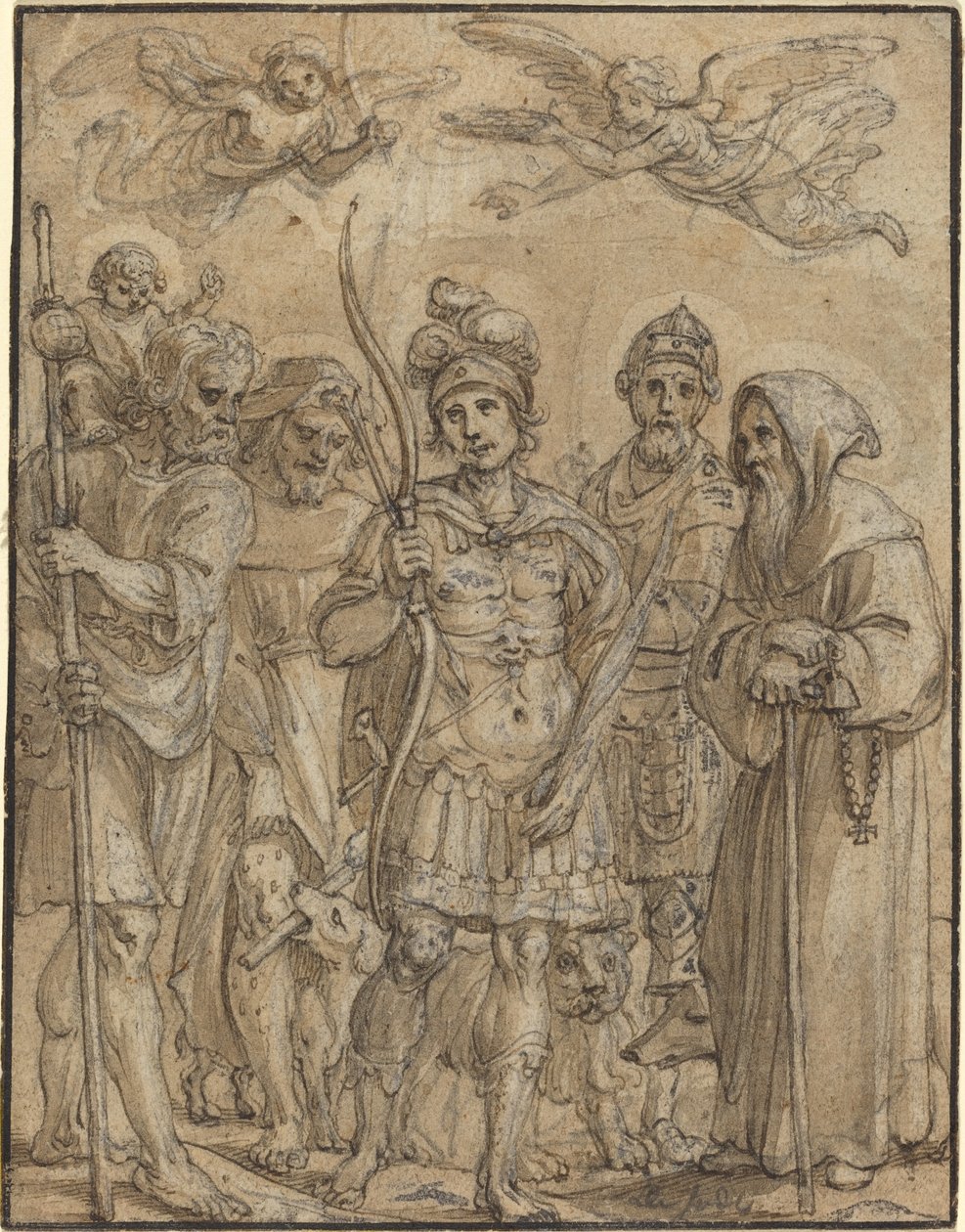 Cinq saints - Pieter de Jode I