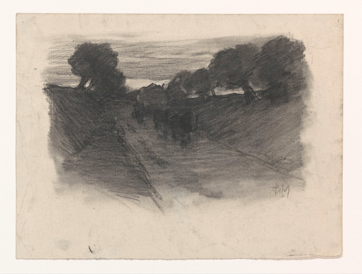 Chemin de campagne avec charrette de foin - Pieter de Josselin