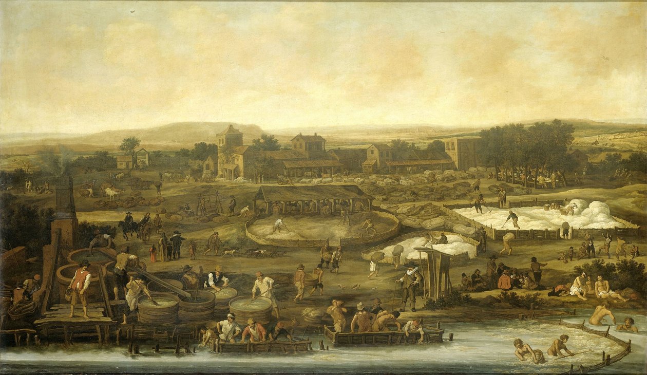 Fabrication de la laine - Pieter de Molijn