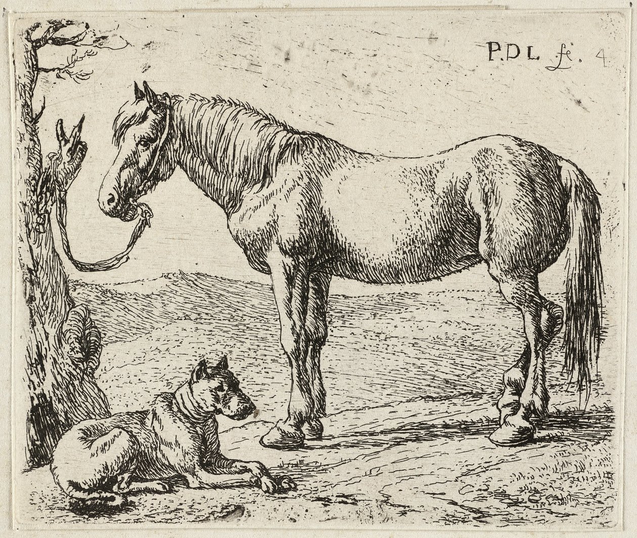 Le cheval et le chien - Pieter van Laer