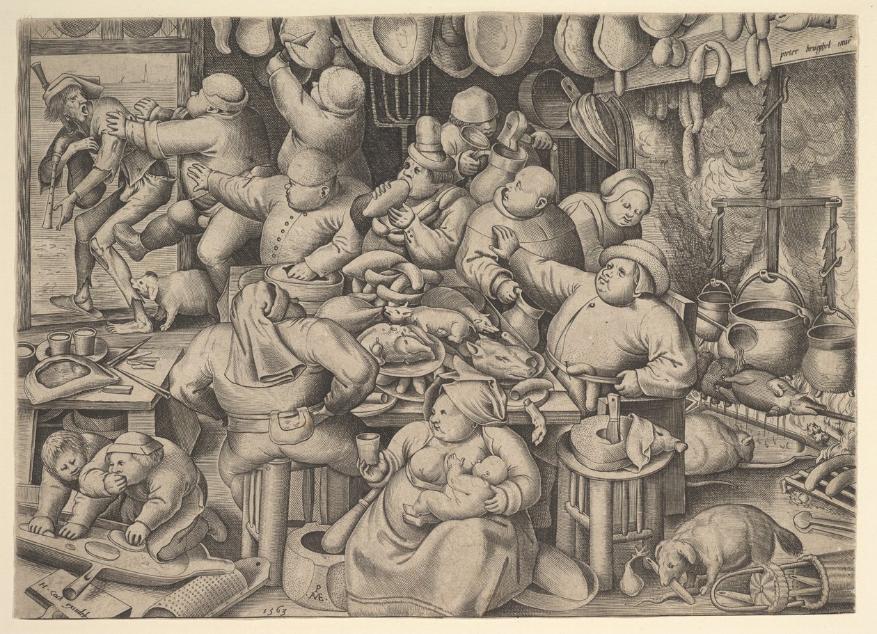 La cuisine grasse, 1563 - Pieter van der Heyden