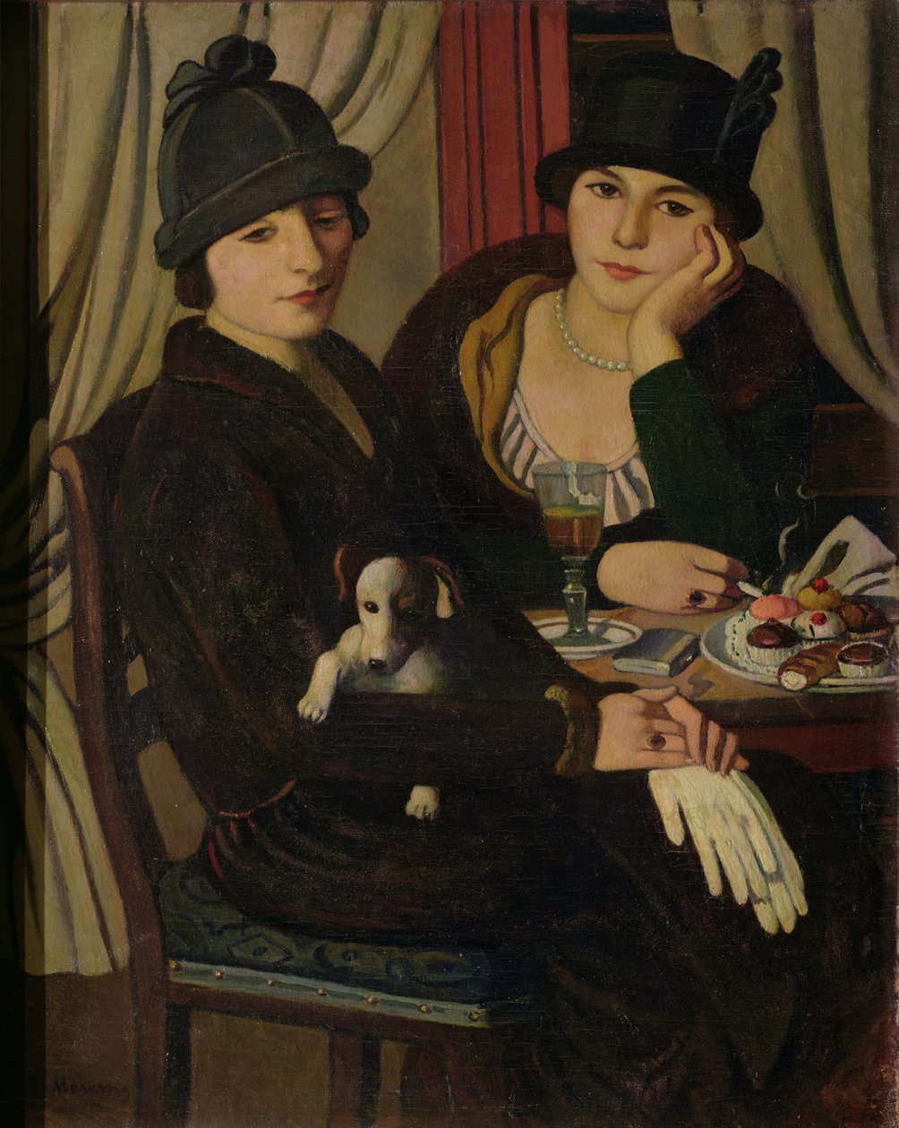 Femmes dans un café, c.1924 - Pietro Marussig