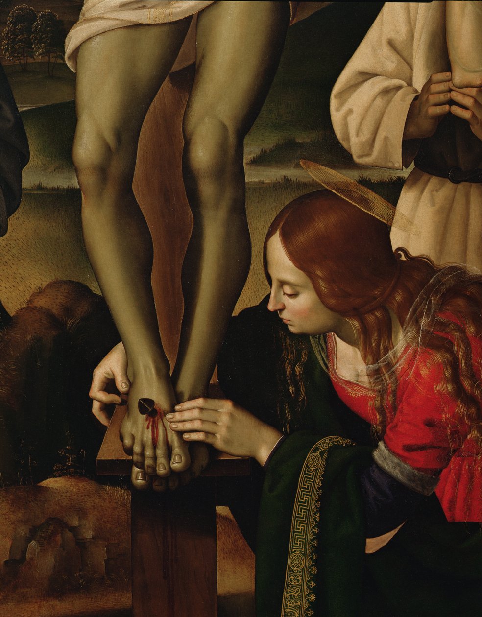 La Crucifixion avec Saints, c.1480-1500 (détail) - Pietro Perugino
