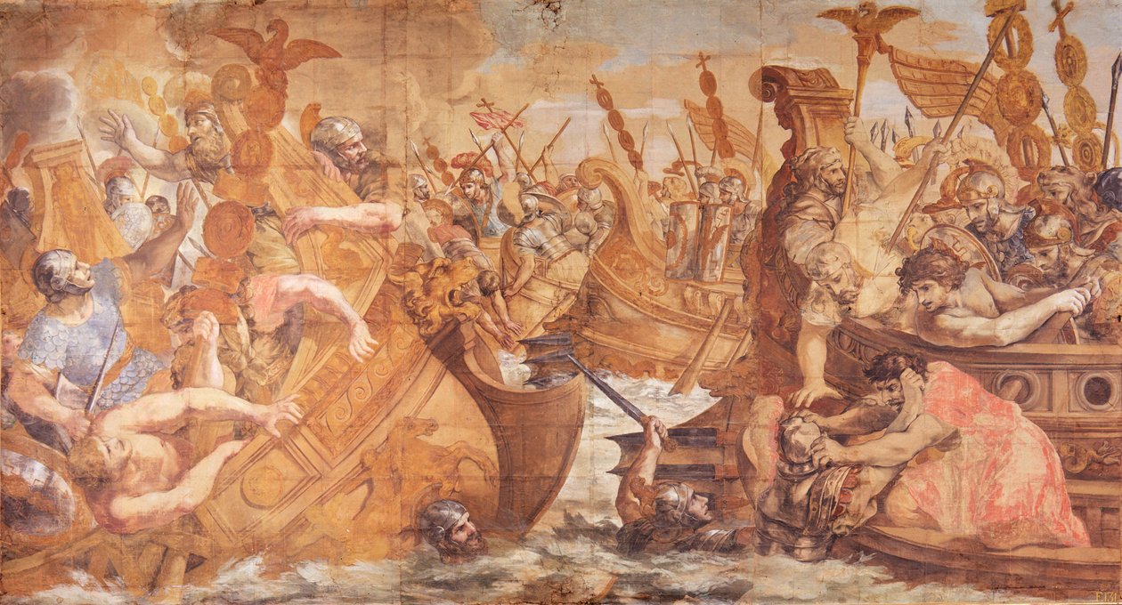 Bataille navale romaine - Pietro da Cortona