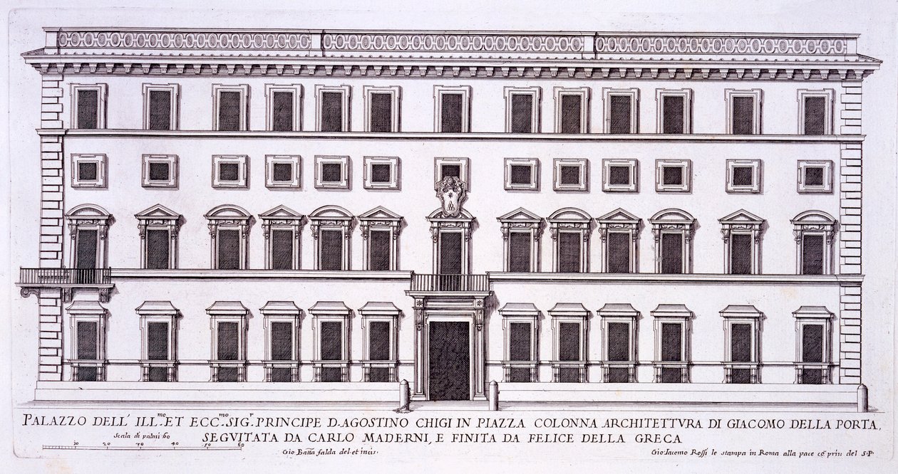 Palazzo Chigi, Piazza Colonna, Rome, de 