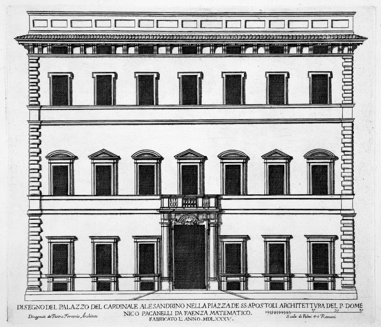 Palazzo du cardinal Alesandrino, Piazza SS Apostoli, Rome, de 