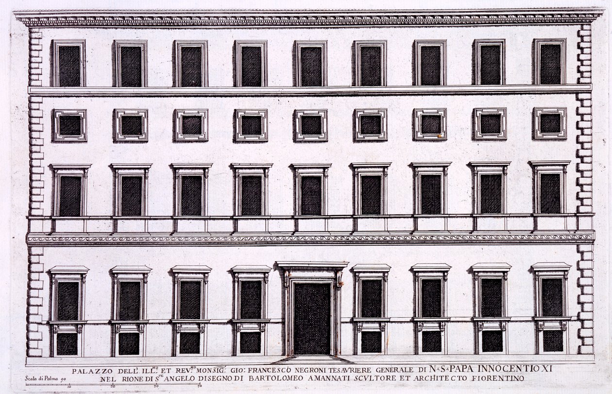 Palais de Giovanni Francesco Negroni, trésorier du pape Innocent XI (1611-89), Rome, de 