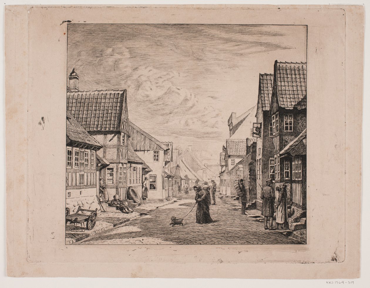 Une rue de ville marchande - Pietro Købke Krohn