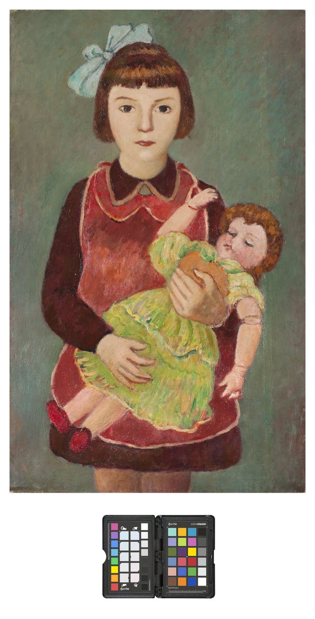 Jeune fille avec poupée, 1928 - Pietro Marussig